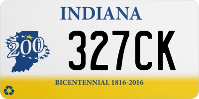 IN license plate 327CK