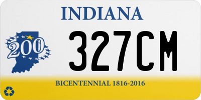 IN license plate 327CM