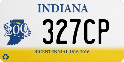 IN license plate 327CP