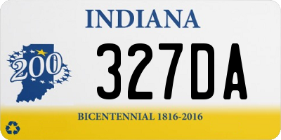 IN license plate 327DA