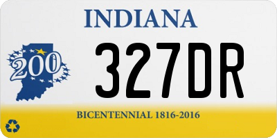 IN license plate 327DR