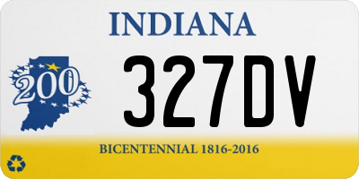 IN license plate 327DV