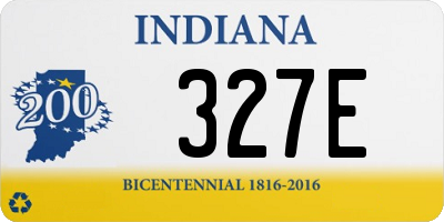 IN license plate 327E