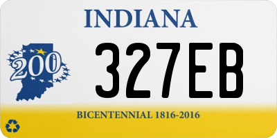 IN license plate 327EB