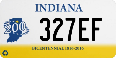 IN license plate 327EF