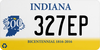 IN license plate 327EP