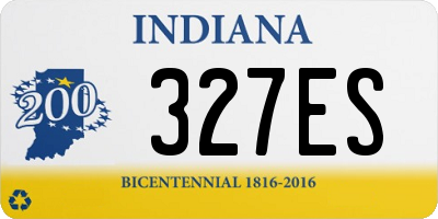 IN license plate 327ES