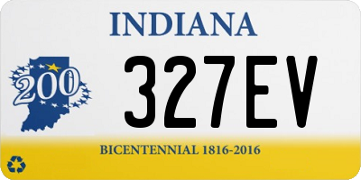 IN license plate 327EV