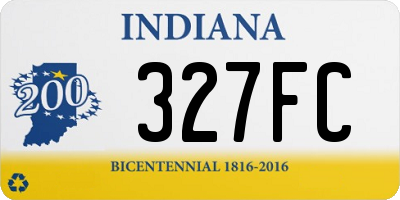 IN license plate 327FC