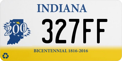 IN license plate 327FF