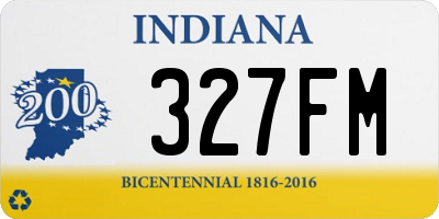 IN license plate 327FM