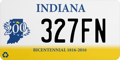 IN license plate 327FN