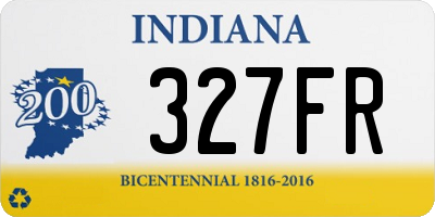 IN license plate 327FR