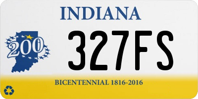 IN license plate 327FS