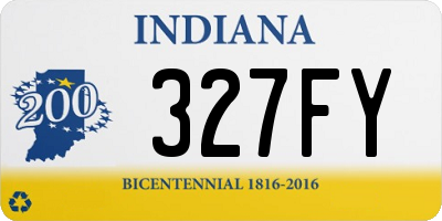 IN license plate 327FY