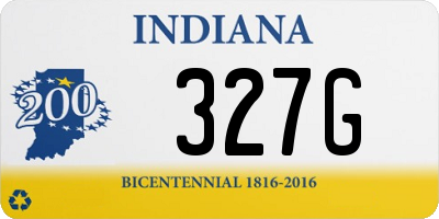 IN license plate 327G