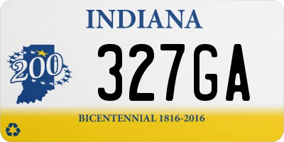 IN license plate 327GA