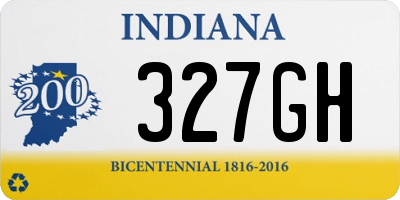 IN license plate 327GH