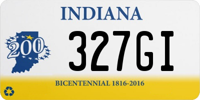 IN license plate 327GI