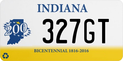 IN license plate 327GT