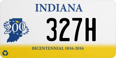 IN license plate 327H