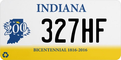 IN license plate 327HF