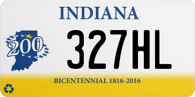 IN license plate 327HL