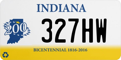 IN license plate 327HW