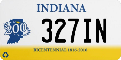 IN license plate 327IN