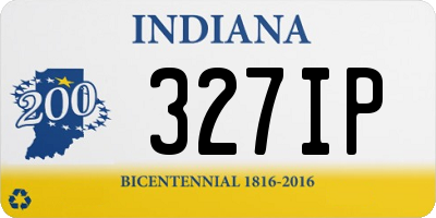 IN license plate 327IP