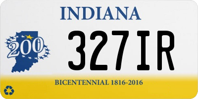 IN license plate 327IR