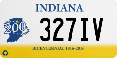 IN license plate 327IV