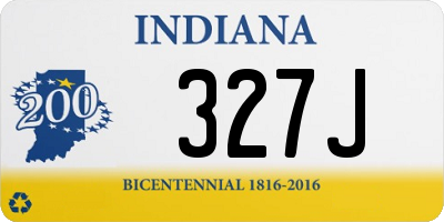 IN license plate 327J