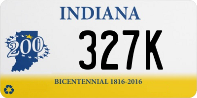 IN license plate 327K