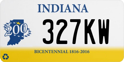 IN license plate 327KW