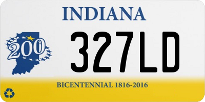 IN license plate 327LD