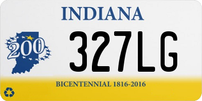 IN license plate 327LG