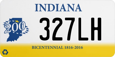 IN license plate 327LH