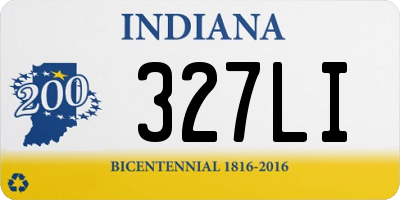 IN license plate 327LI