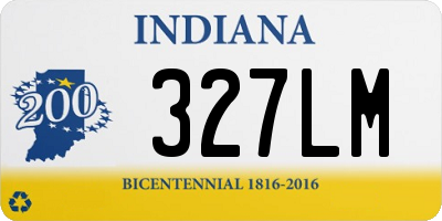 IN license plate 327LM