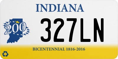 IN license plate 327LN