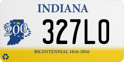 IN license plate 327LO