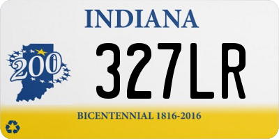 IN license plate 327LR