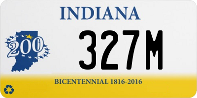 IN license plate 327M