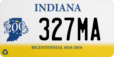 IN license plate 327MA