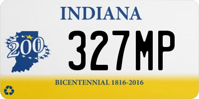 IN license plate 327MP