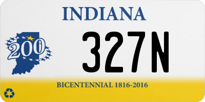 IN license plate 327N