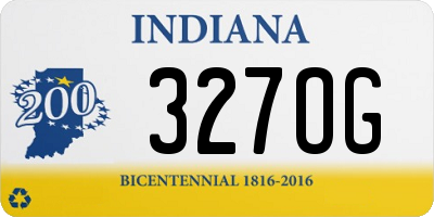 IN license plate 327OG