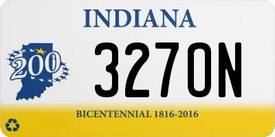 IN license plate 327ON