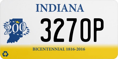 IN license plate 327OP